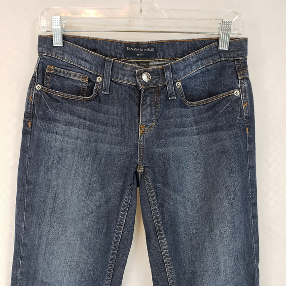 Banana Republic 25/0P Jeans Medium Wash Straight - Picture 3 of 8